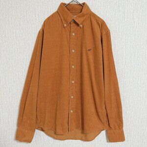 Arrows Orange Corduroy Buttom Down T Shirt Size M